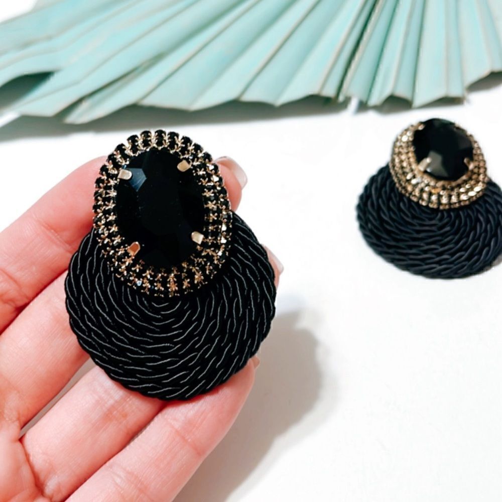 Boho statement earrings S79 - Picture 3 of 3